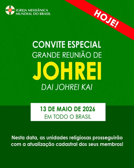É hoje, quarta-feira, 13 de maio...