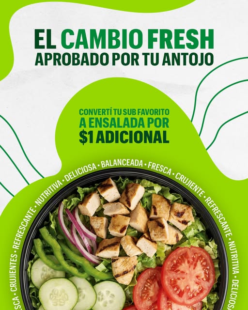 Hoy amaneciste fresh… y Subway lo respeta 🥗😏