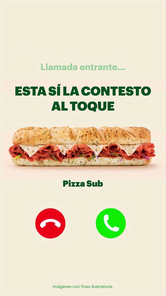 Cuando llama el Pizza Sub Footlong ... no se le manda al buzón. 😂🍕​ ​