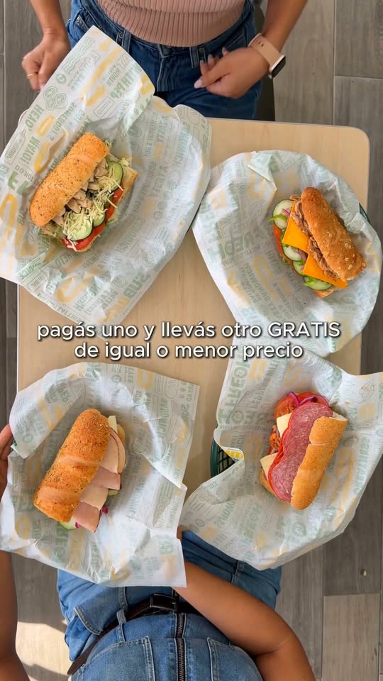 A qué está promo no te la sabías 🤭🥖  Este 4 de septiembre, pedí un Sub de 15 cm y llevate otro GRATIS. 🔥🤝