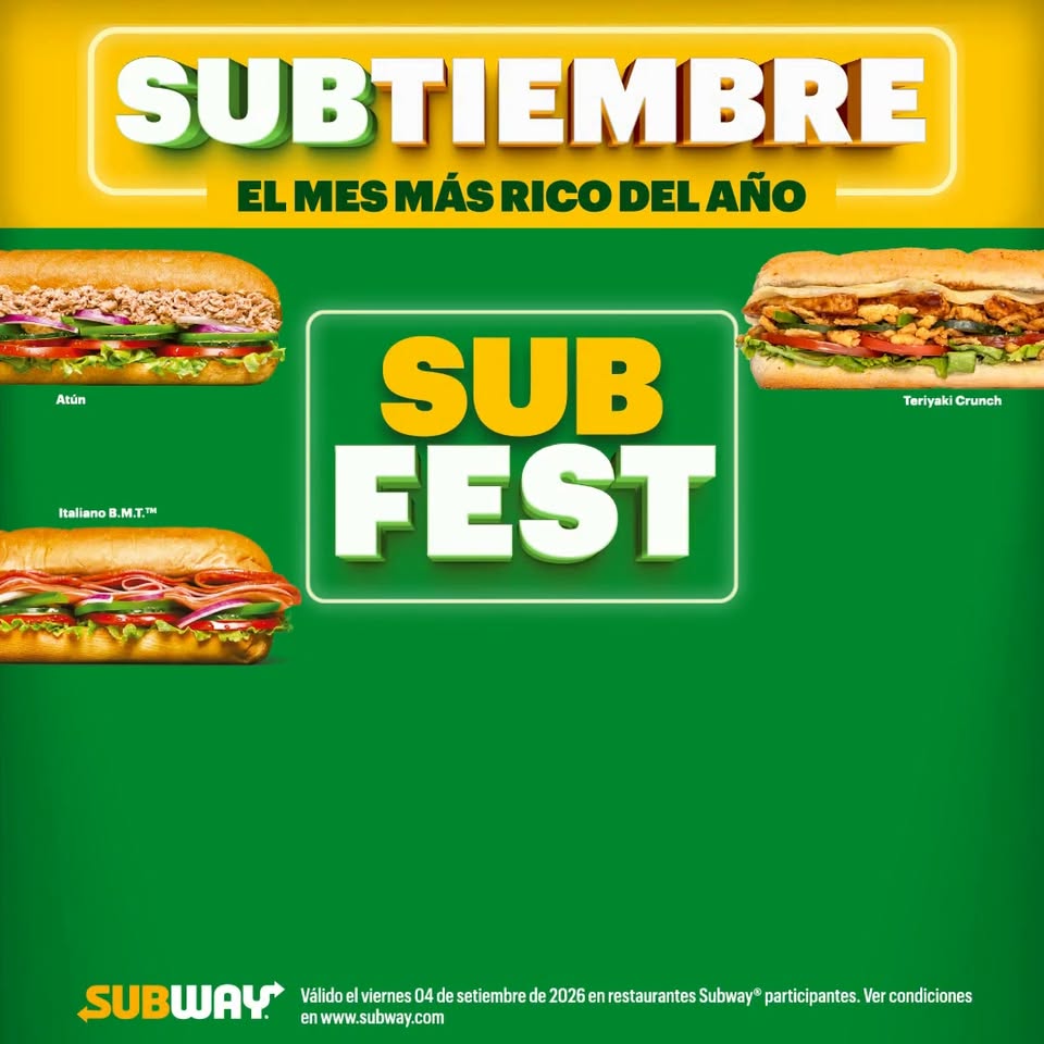 Por un día, llevate los Subs de 15cm a ¢2.000 