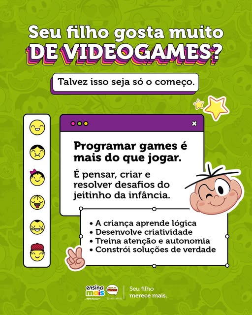 Na Ensina Mais, o game vira ponte para o conhecimento.