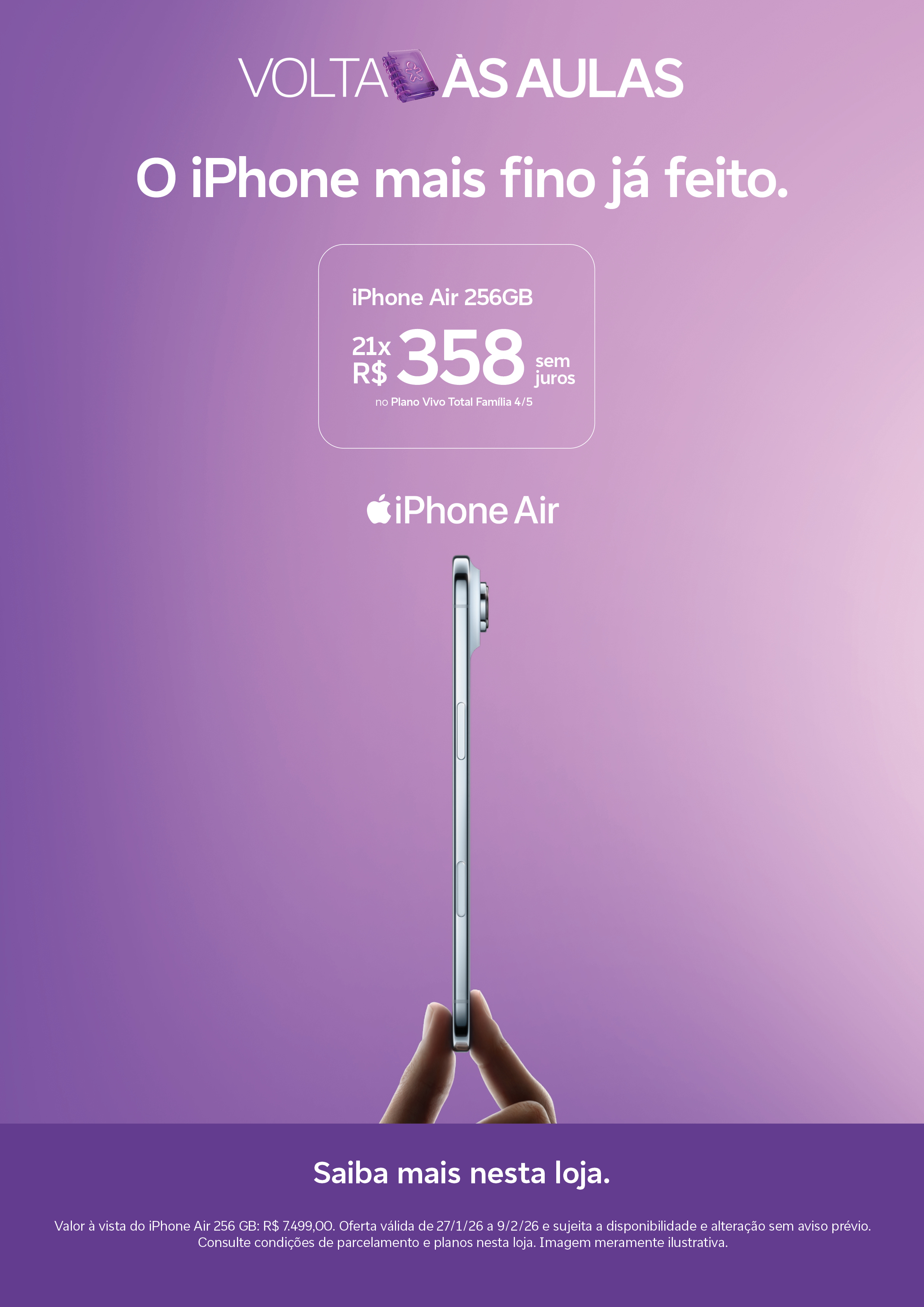 Volta às Aulas com Estilo: Conheça o iPhone Air, o Mais Fino de Todos!